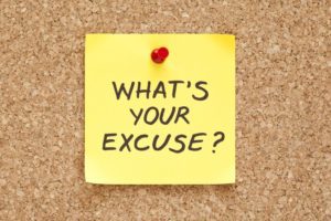 Image of Post-It with "What's Your Excuse"