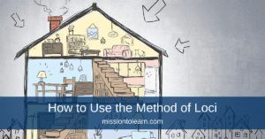How to Colored pencil sketching showing inside of two-story house for Use the Method of Loci