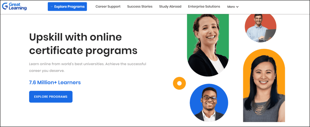Great Learning - Upskill with online certificate programs